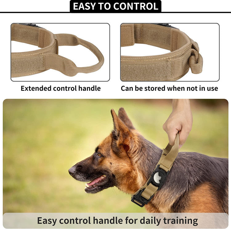Heavy-Duty GPS Dog Collar with Airtag Holder
