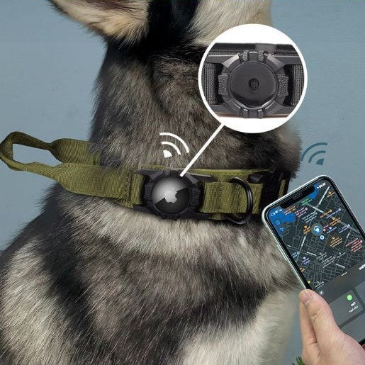 Heavy-Duty GPS Dog Collar with Airtag Holder